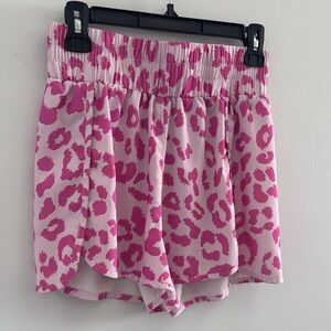 Pink Leopard Print Shorts